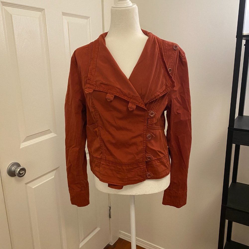 Burnt Orange Marrakech Moto Jacket, M